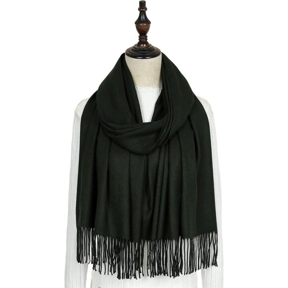 ⚡Women Army Green Pashmina Shawl Evening Dress Bridesmaid Winter Warm Long Scarf - Picture 3 of 8